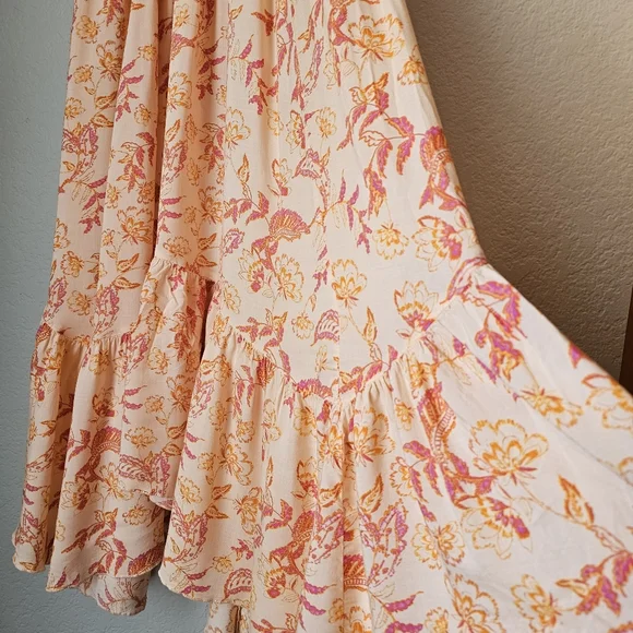Free People Heat Wave Maxi Dress Dusk Coral Floral Print Size S Boho Summer  NWOT - protipo.net